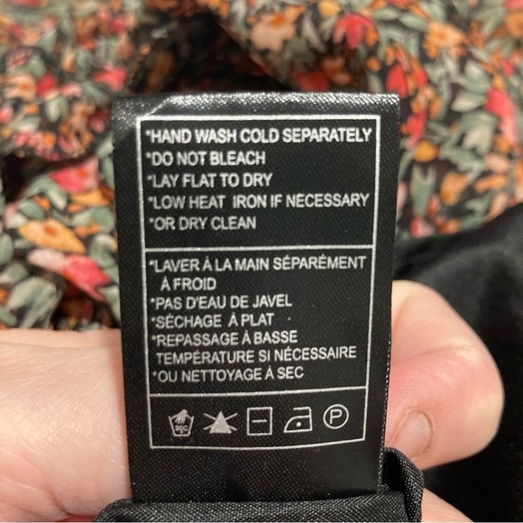 BB Dakota by Steve Madden Sz  L Ditsy Tiered Ruffled Neck Sleeve Midi Dress NEW - Picture 16 of 16